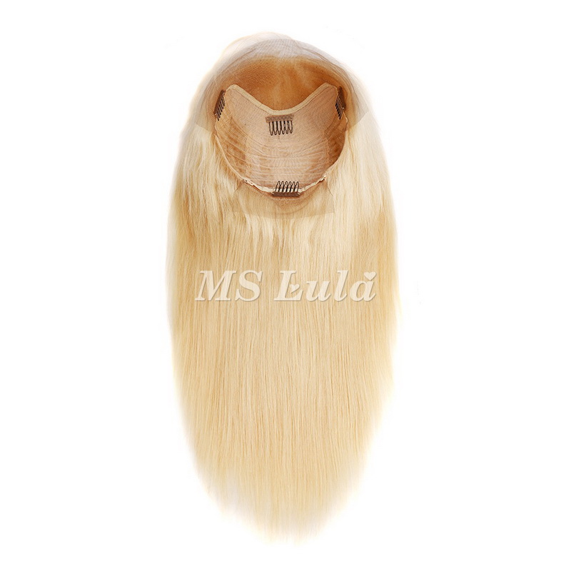 #613 Blonde 13x4 Lace Front Wig Silky Straight 180% Density (Full Frontal) - 图片 5